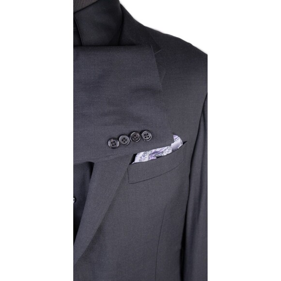 Hickey Freeman "CORSAIR" Sport Coat Suit Jacket Blazer Sz 46L Two Button Solid - Picture 3 of 11